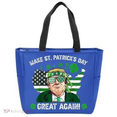 Make St Patrick's Day Great Again Trump Us Flag Irish Clover Gift Tote Bag