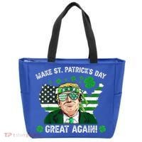 Make St Patrick's Day Great Again Trump Us Flag Irish Clover Gift Tote Bag thumb 0