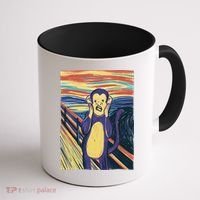 Monkey Screaming Painting Parody Coffee Mug thumb 1