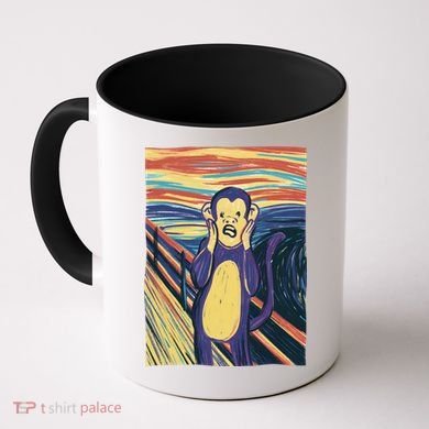 Monkey Screaming Painting Parody Coffee Mug