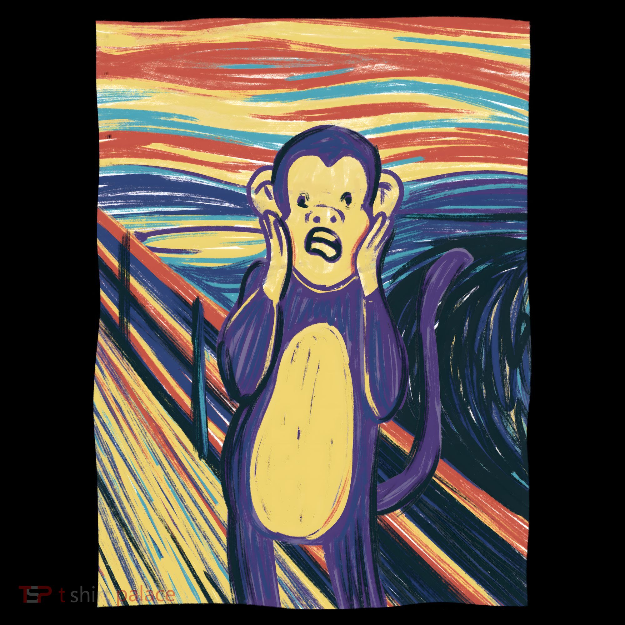 Monkey Screaming Painting Parody Coffee Mug