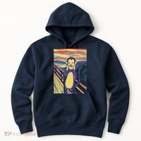 Monkey Screaming Painting Parody Hoodie thumb 0