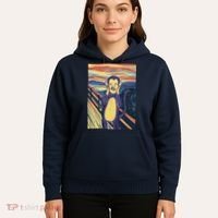 Monkey Screaming Painting Parody Hoodie thumb 5