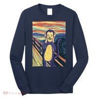 Monkey Screaming Painting Parody Long Sleeve Shirt thumb 0