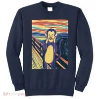 Monkey Screaming Painting Parody Sweatshirt thumb 0