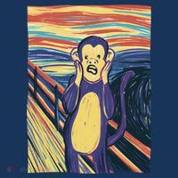 Monkey Screaming Painting Parody Sweatshirt thumb 3