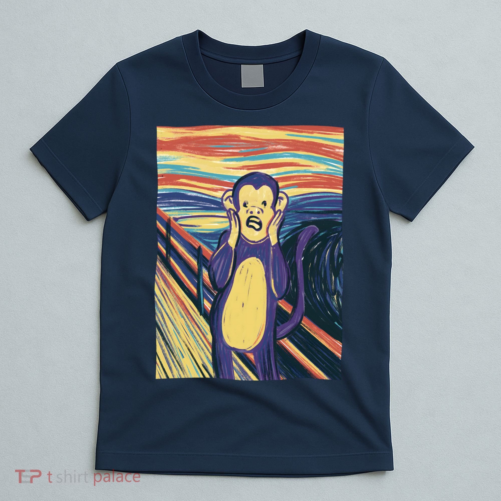 Monkey Screaming Painting Parody T-Shirt
