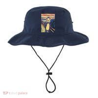 Monkey Screaming Painting Parody Bucket Hat thumb 0