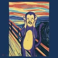 Monkey Screaming Painting Parody Bucket Hat thumb 4