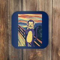 Monkey Screaming Painting Parody Coaster thumb 0