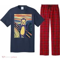 Monkey Screaming Painting Parody Pajama Set thumb 0