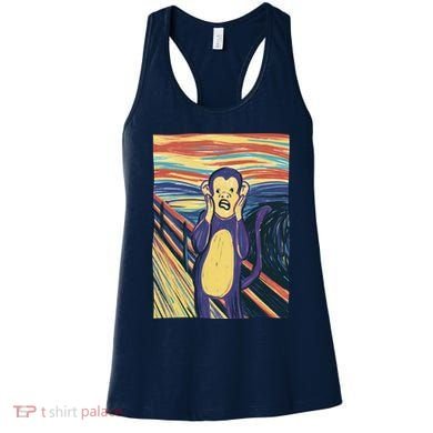 Monkey Screaming Painting Parody Women's Tank Top
