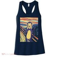 Monkey Screaming Painting Parody Women's Tank Top thumb 0
