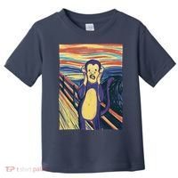 Monkey Screaming Painting Parody Toddler T-Shirt thumb 0