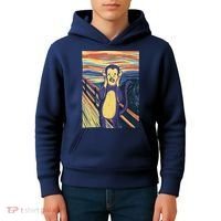 Monkey Screaming Painting Parody Kids Hoodie thumb 4