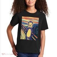 Monkey Screaming Painting Parody Kids T-Shirt thumb 2