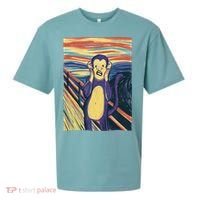 Monkey Screaming Painting Parody Sueded Cloud Jersey T-Shirt thumb 0