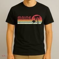 Maine Shirt. Retro Style ME, USA T-Shirt thumb 3