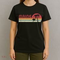 Maine Shirt. Retro Style ME, USA T-Shirt thumb 4