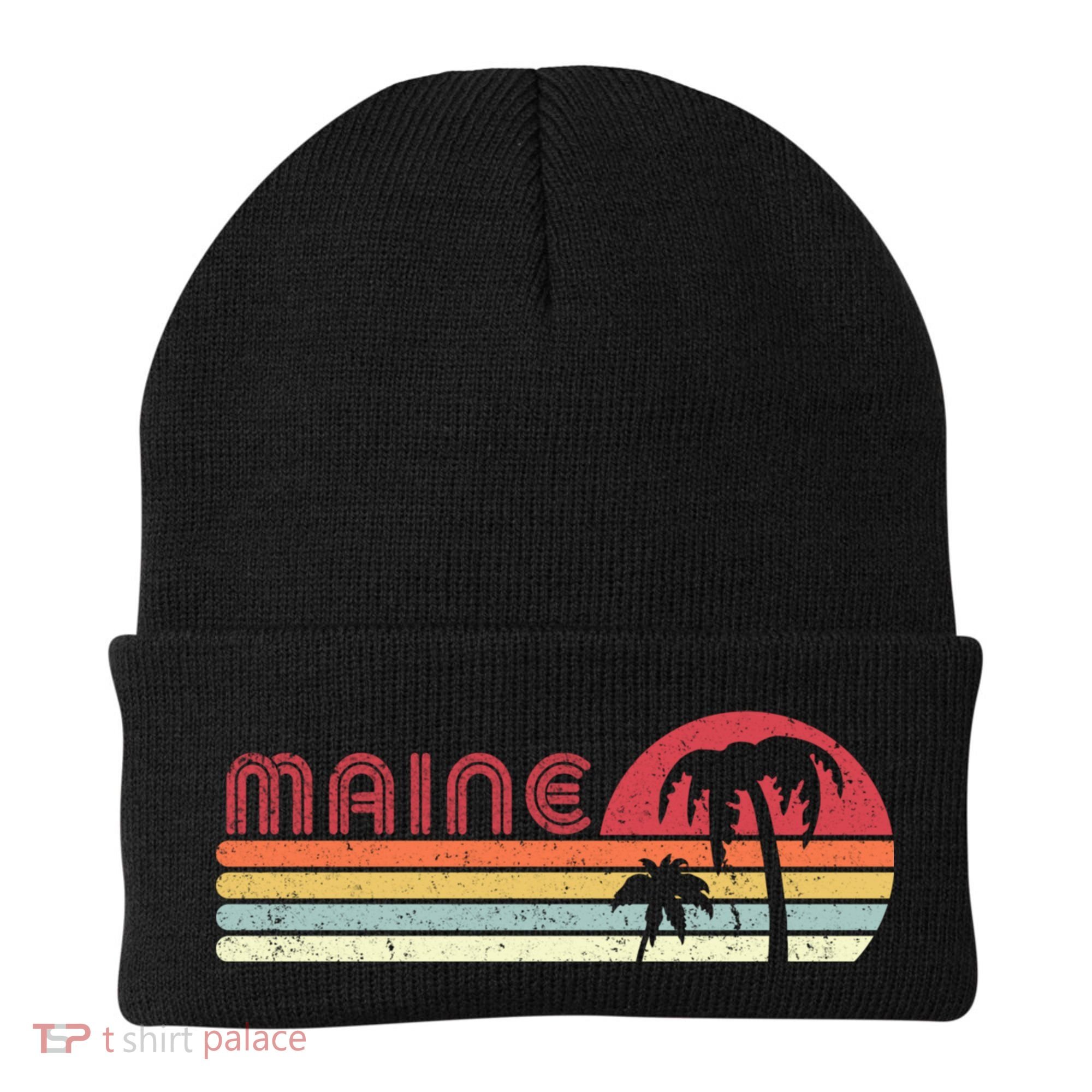Maine Shirt. Retro Style ME, USA Beanie