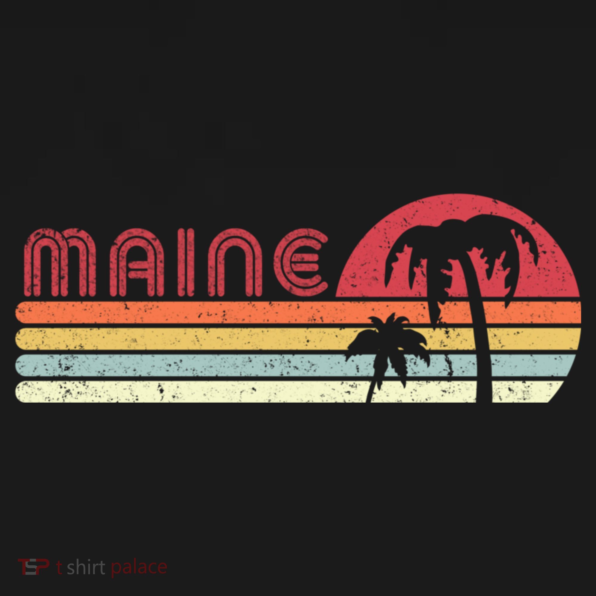 Maine Shirt. Retro Style ME, USA Women's Hoodie