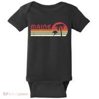 Maine Shirt. Retro Style ME, USA Baby Bodysuit thumb 0