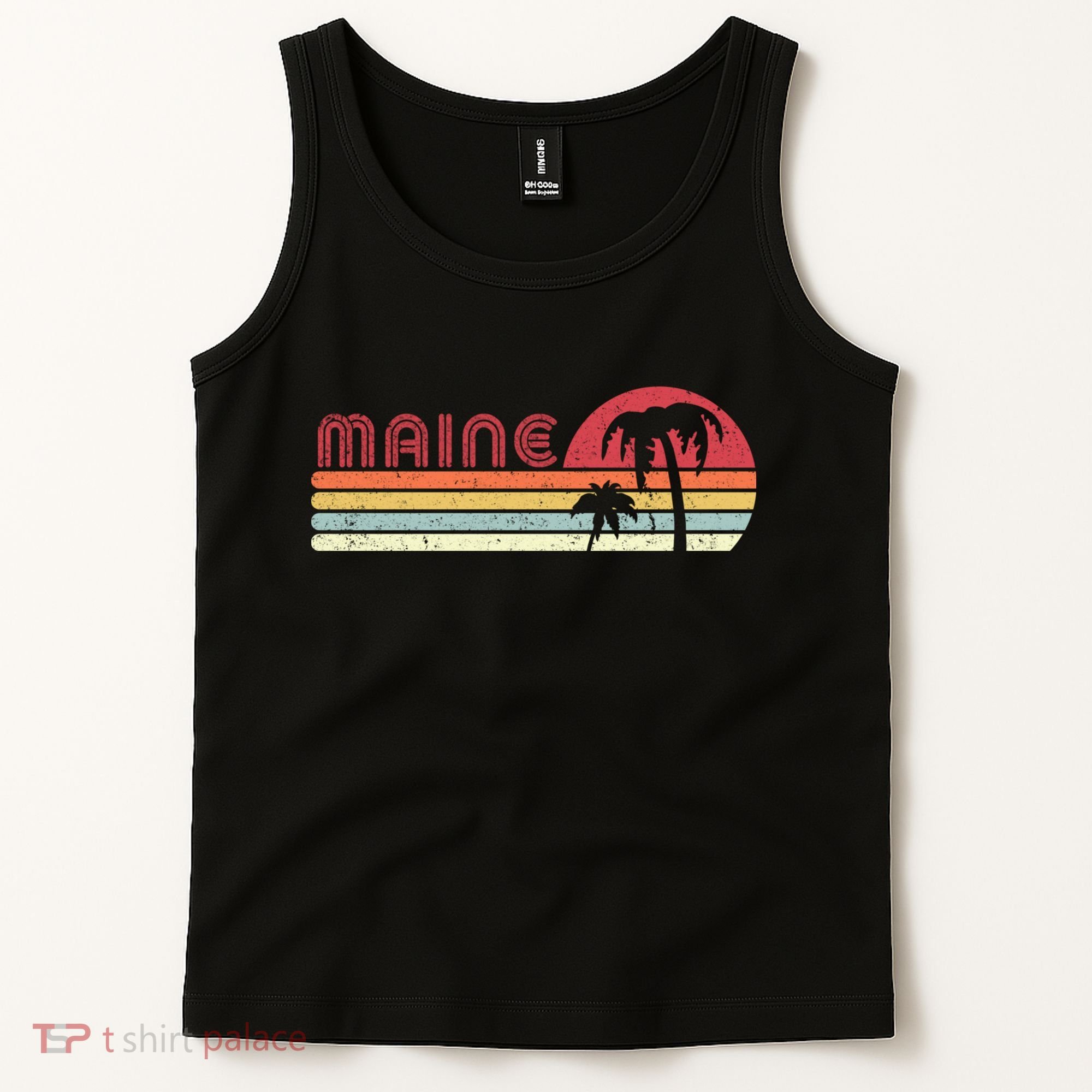 Maine Shirt. Retro Style ME, USA Tank Top