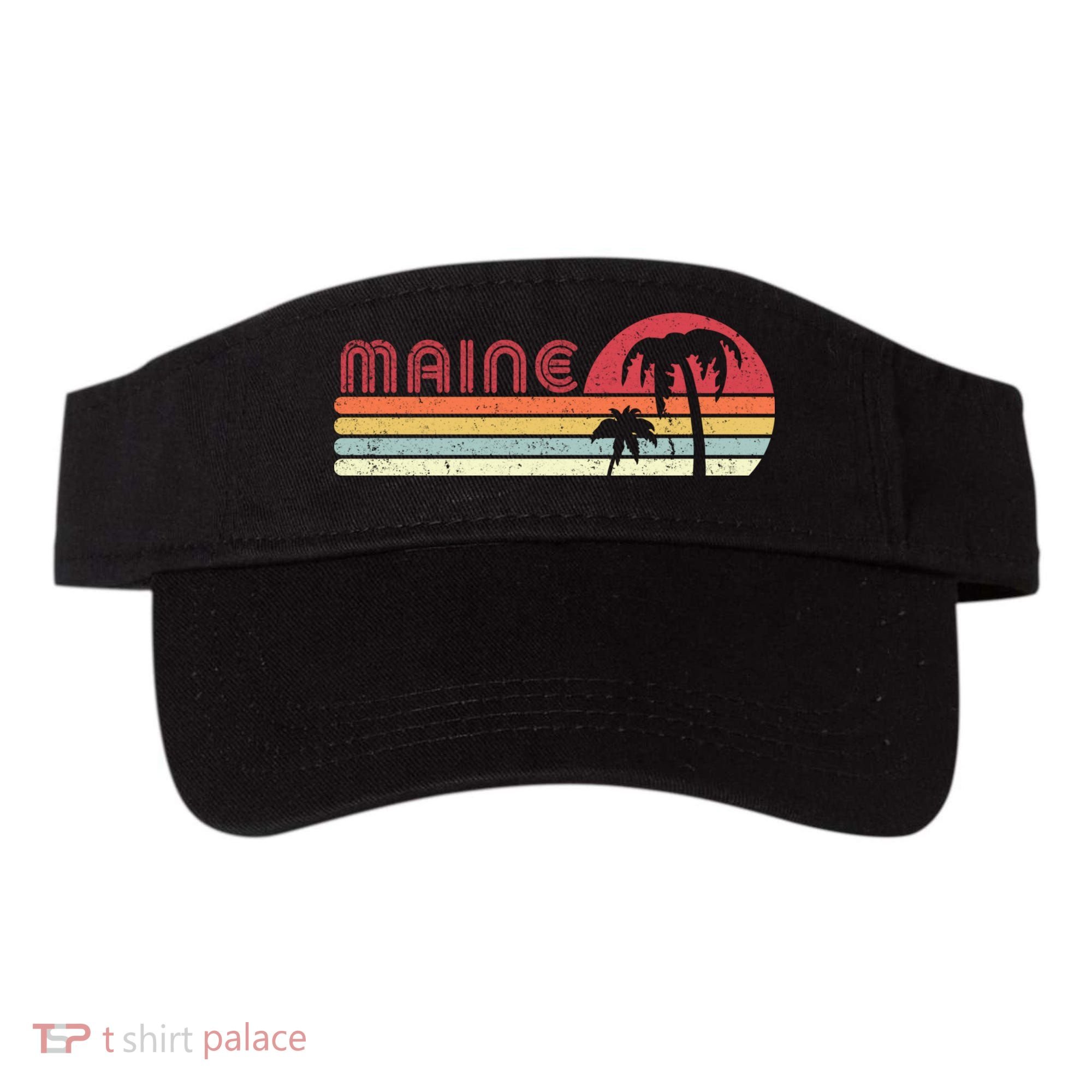 Maine Shirt. Retro Style ME, USA Visor