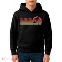 Maine Shirt. Retro Style ME, USA Kids Hoodie thumb 4