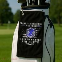 Master Sergeant Retired Military Retirement Golf Towel thumb 2