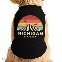 Michigan Shirt. Retro Style MI, USA Doggie Tank thumb 0
