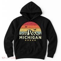 Michigan Shirt. Retro Style MI, USA Hoodie thumb 0