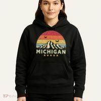 Michigan Shirt. Retro Style MI, USA Hoodie thumb 5