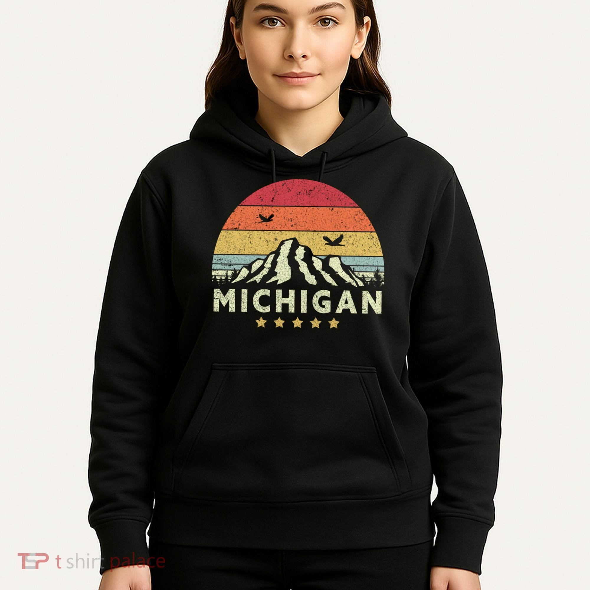 Michigan Shirt. Retro Style MI, USA Hoodie