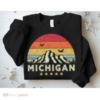 Michigan Shirt. Retro Style MI, USA Sweatshirt thumb 2