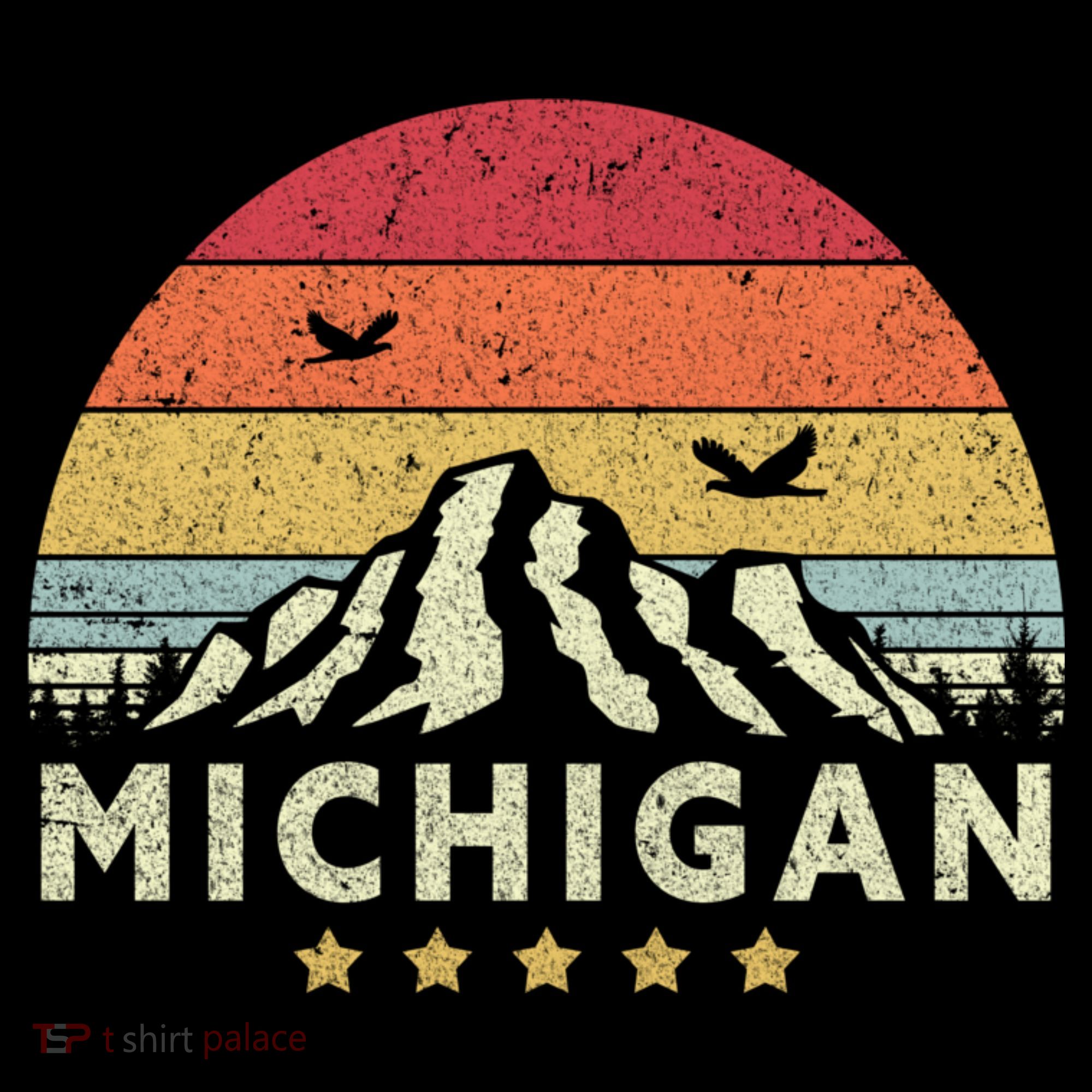 Michigan Shirt. Retro Style MI, USA Coffee Mug