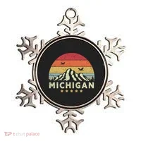 Michigan Shirt. Retro Style MI, USA Ornament thumb 0