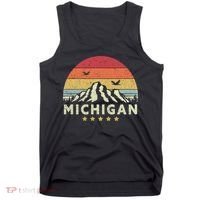 Michigan Shirt. Retro Style MI, USA Tank Top thumb 0