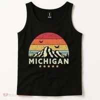 Michigan Shirt. Retro Style MI, USA Tank Top thumb 2