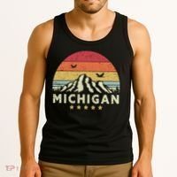 Michigan Shirt. Retro Style MI, USA Tank Top thumb 3