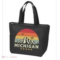 Michigan Shirt. Retro Style MI, USA Tote Bag thumb 3