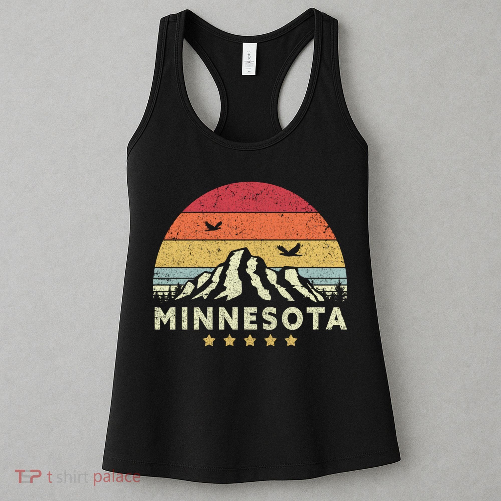 Minnesota Shirt. Retro Style MN, USA Women's Tank Top