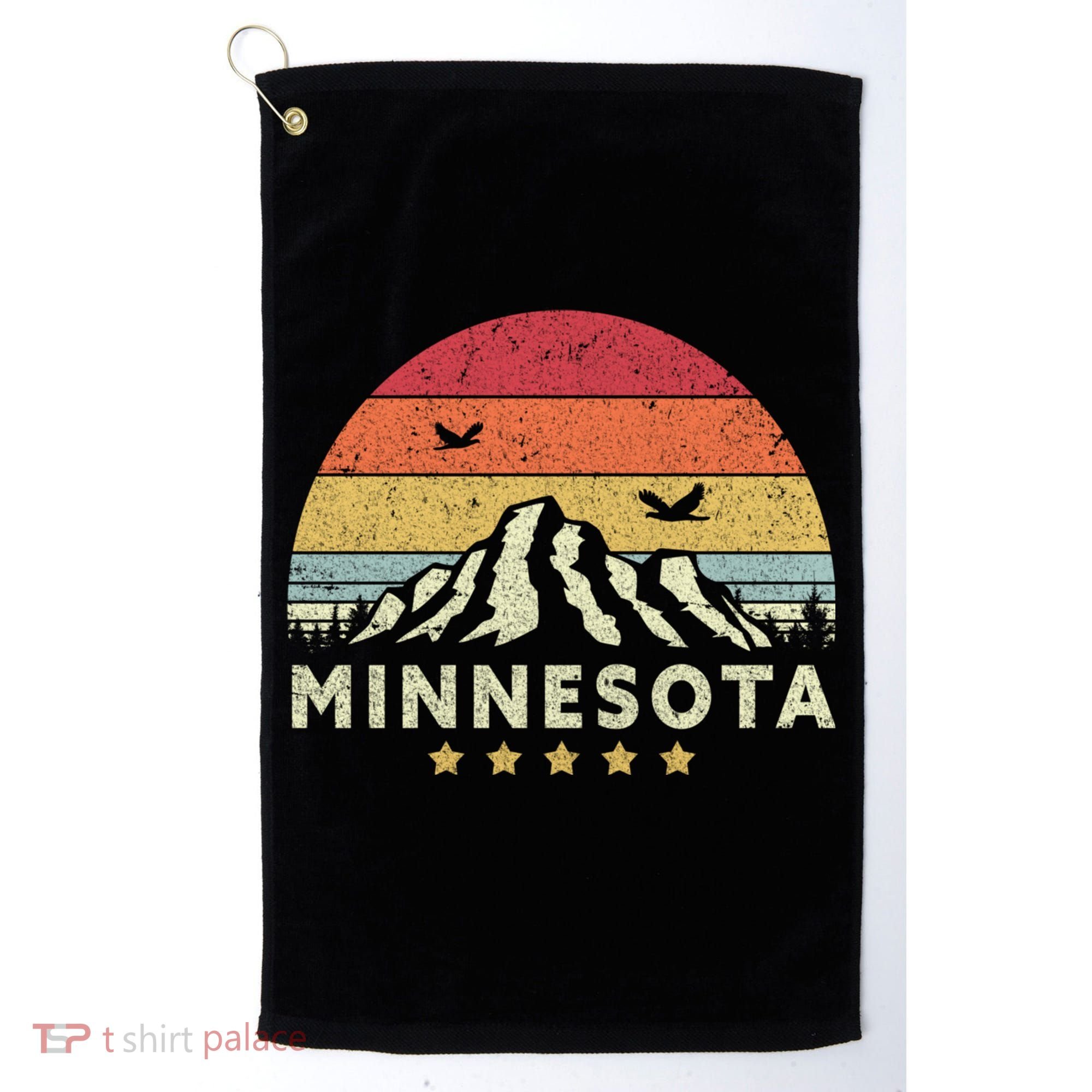Minnesota Shirt. Retro Style MN, USA Golf Towel