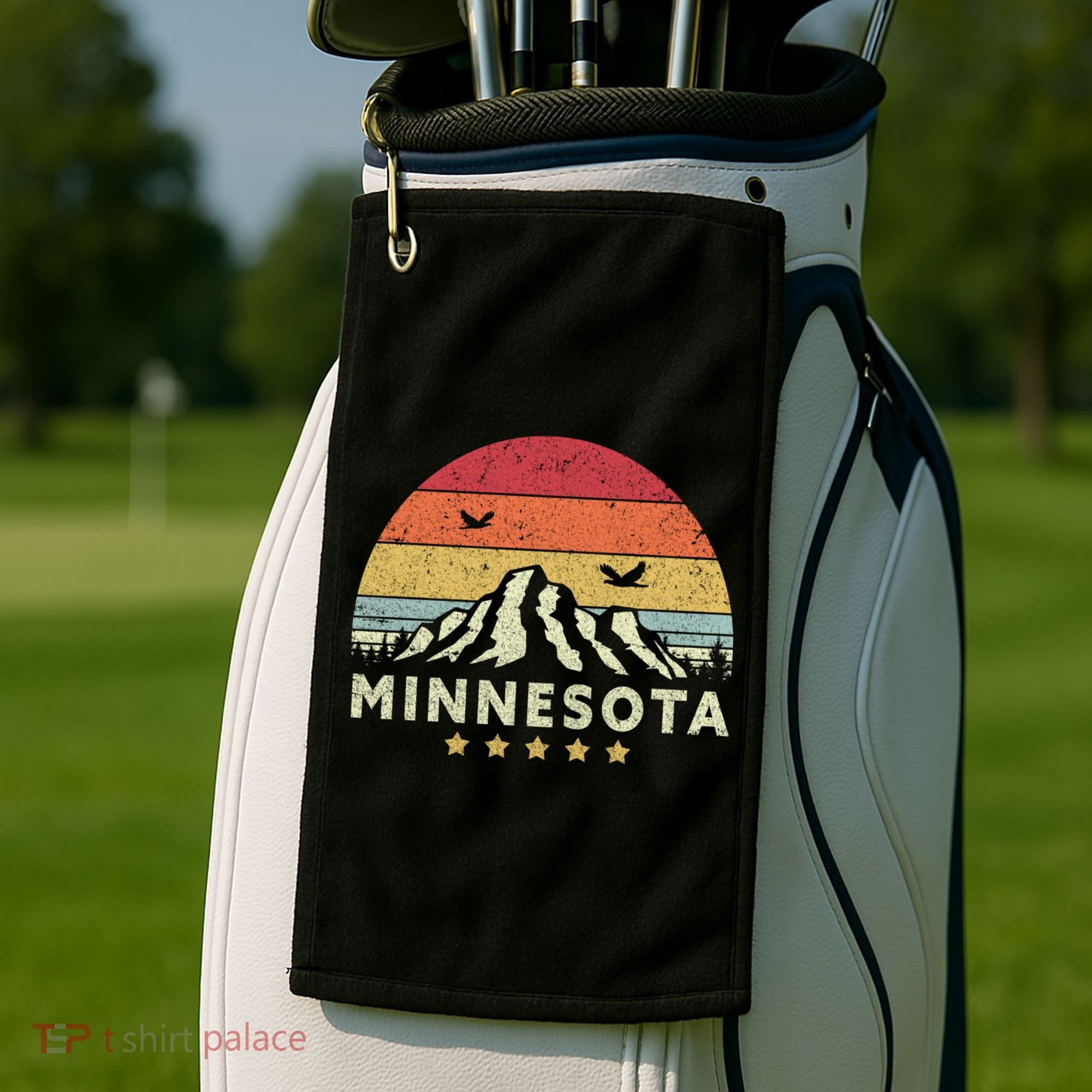 Minnesota Shirt. Retro Style MN, USA Golf Towel