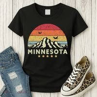 Minnesota Shirt. Retro Style MN, USA Women's T-Shirt thumb 3