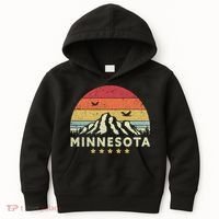 Minnesota Shirt. Retro Style MN, USA Kids Hoodie thumb 0