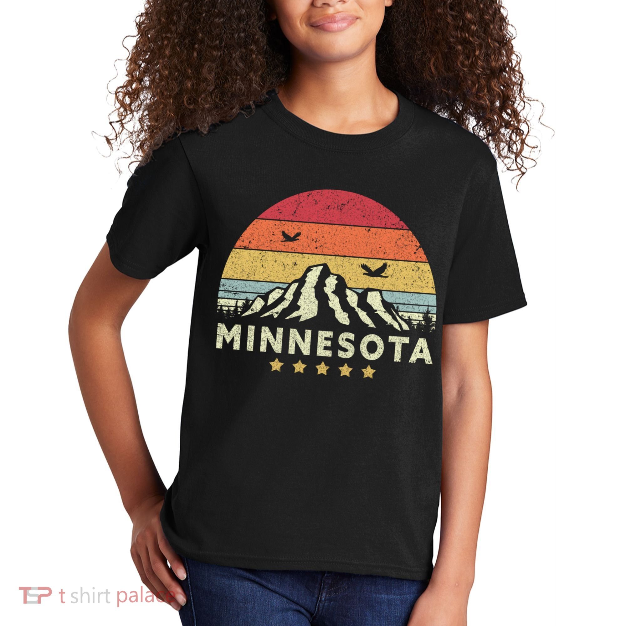 Minnesota Shirt. Retro Style MN, USA Kids T-Shirt