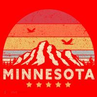 Minnesota Shirt. Retro Style MN, USA Santa Hat thumb 1