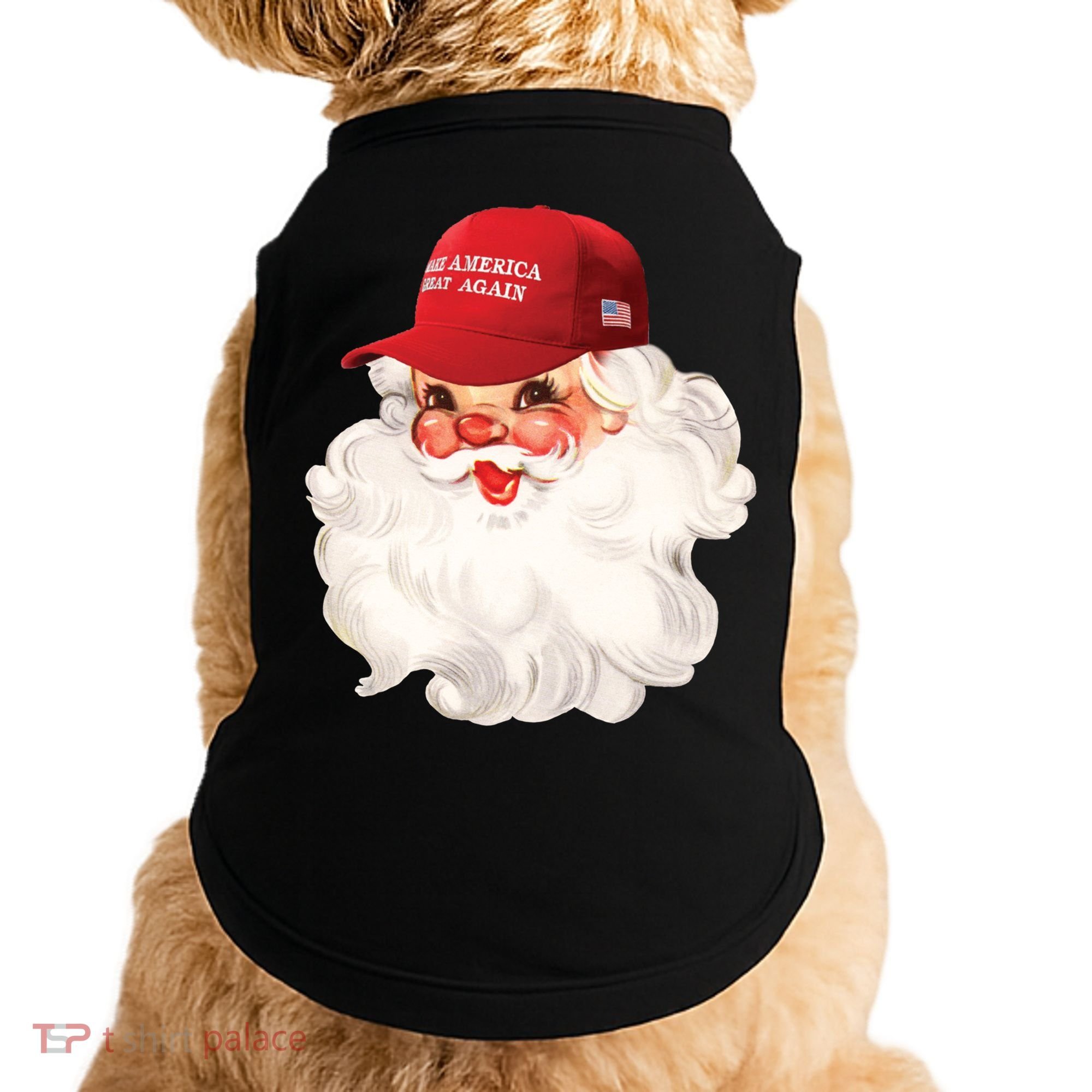 Maga Santa Retro Santa Maga Hat Funny Trump Christmas Gift Doggie Tank