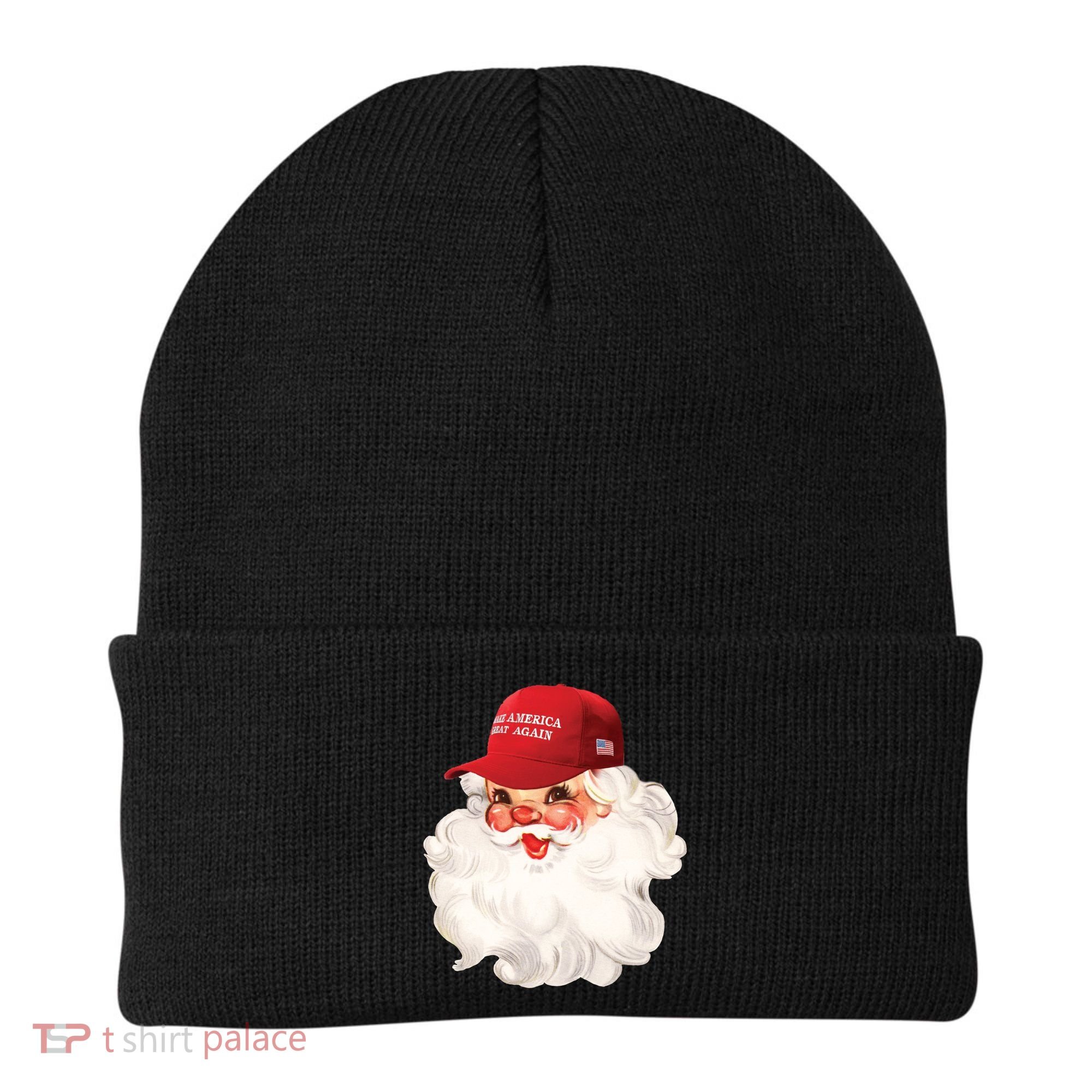 Maga Santa Retro Santa Maga Hat Funny Trump Christmas Gift Beanie